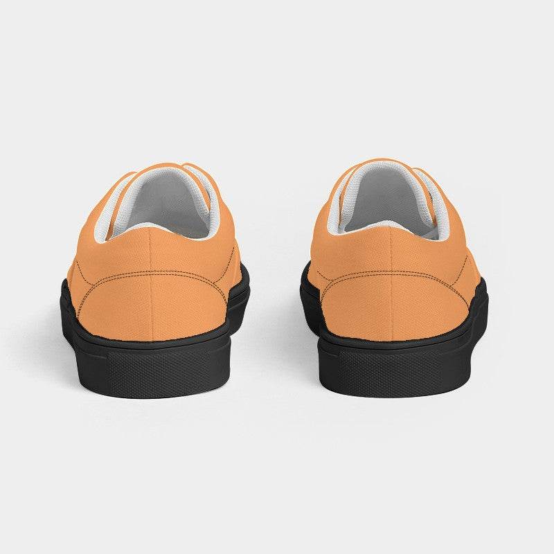 Light Clear Orange Men's Canvas Sneakers (O-CL-LI) - Back