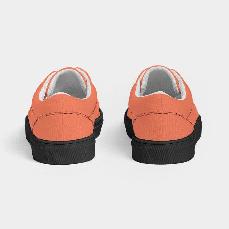 Light Clear Orange Men's Canvas Sneakers (OR3-CL-LI) - Back