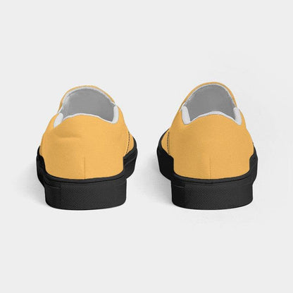 Light Clear Orange Men's Slip-On Canvas Sneakers (YO2-CL-LI) - Back