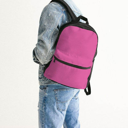Light Clear Pink Canvas Backpack (PIM1-CL-LI) - Man Back CloseUp