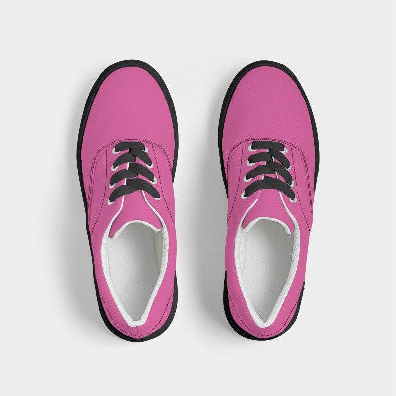 Light Clear Pink Men's Canvas Sneakers (PIM1-CL-LI) - Top