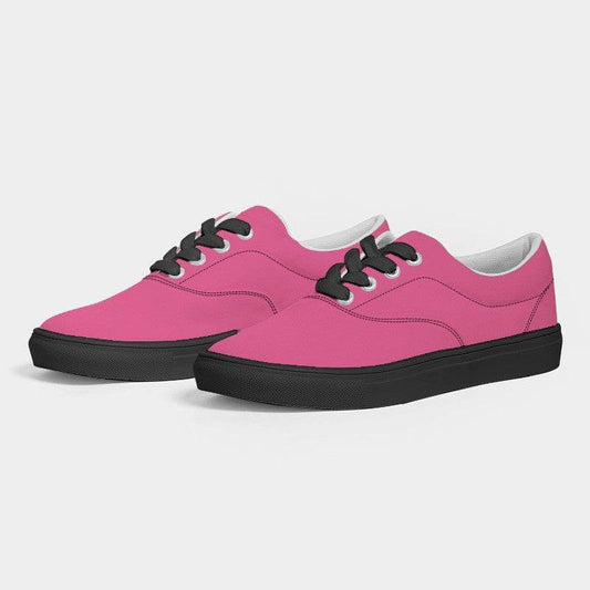 Light Clear Pink Women's Canvas Sneakers (PI-CL-LI) - Side 3