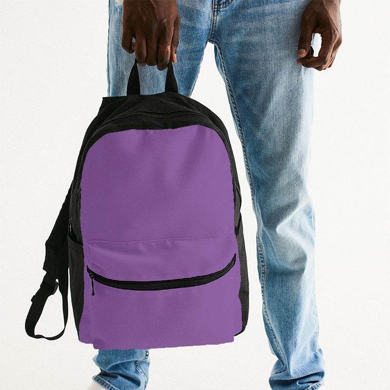 Light Clear Purple Canvas Backpack (MPU2-CL-LI) - Man Holding
