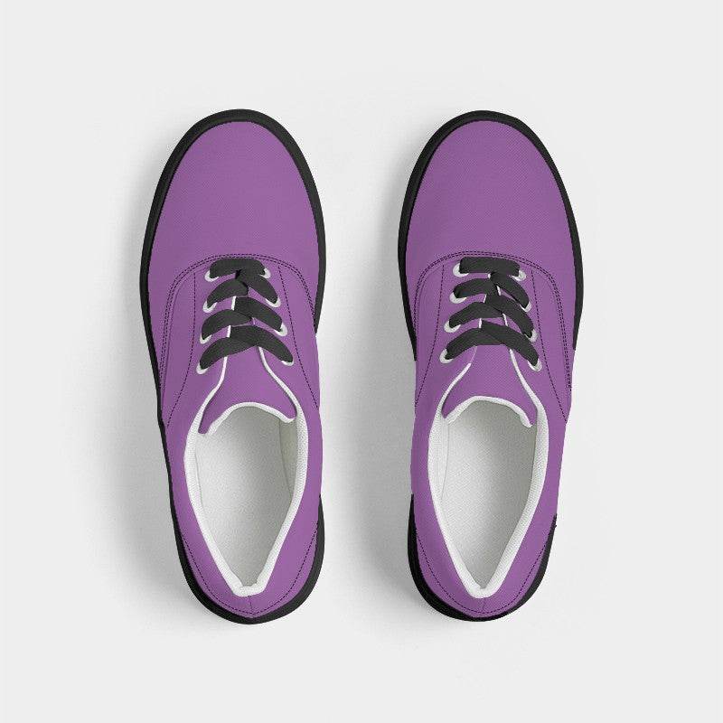Light Clear Purple Men's Canvas Sneakers (MPU1-CL-LI) - Top