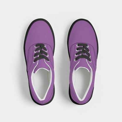 Light Clear Purple Men's Canvas Sneakers (MPU1-CL-LI) - Top