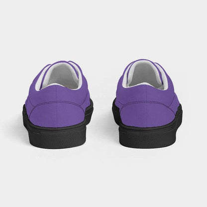 Light Clear Purple Men's Canvas Sneakers (PU-CL-LI) - Back