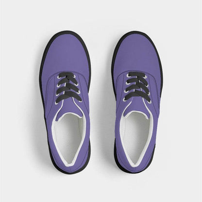 Light Clear Purple Men's Canvas Sneakers (PUI1-CL-LI) - Top