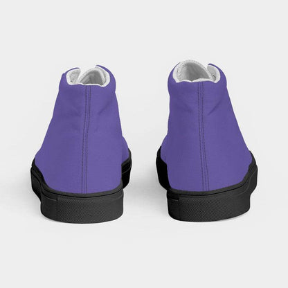 Light Clear Purple Men's High-Top Canvas Sneakers (PUI1-CL-LI) - Back