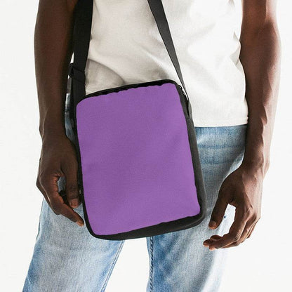 Light Clear Purple Messenger Pouch (MPU2-CL-LI) - Man Front CloseUp