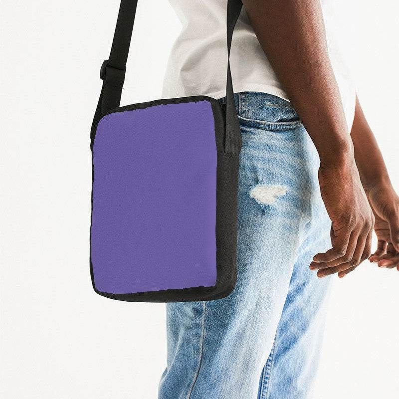 Light Clear Purple Messenger Pouch (PUI1-CL-LI) - Man Side CloseUp