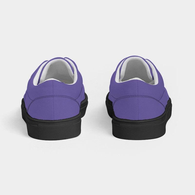 Light Clear Purple Women's Canvas Sneakers (PUI1-CL-LI) - Back