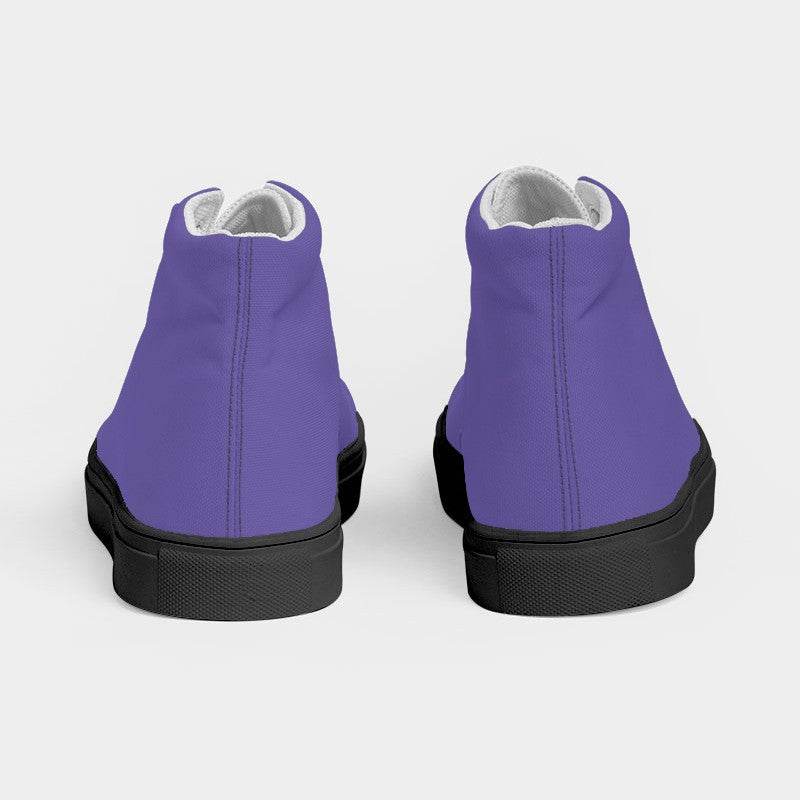 Light Clear Purple Women's High-Top Canvas Sneakers (PUI1-CL-LI) - Back