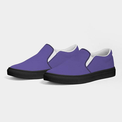 Light Clear Purple Women's Slip-On Canvas Sneakers (PUI1-CL-LI) - Side 3