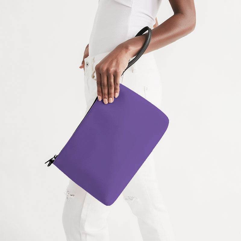 Light Clear Purple Zip Pouch (PU-CL-LI) - Side Holding