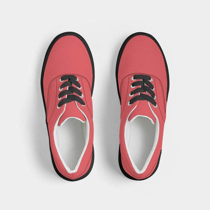 Light Clear Red Men's Canvas Sneakers (RPI1-CL-LI) - Top