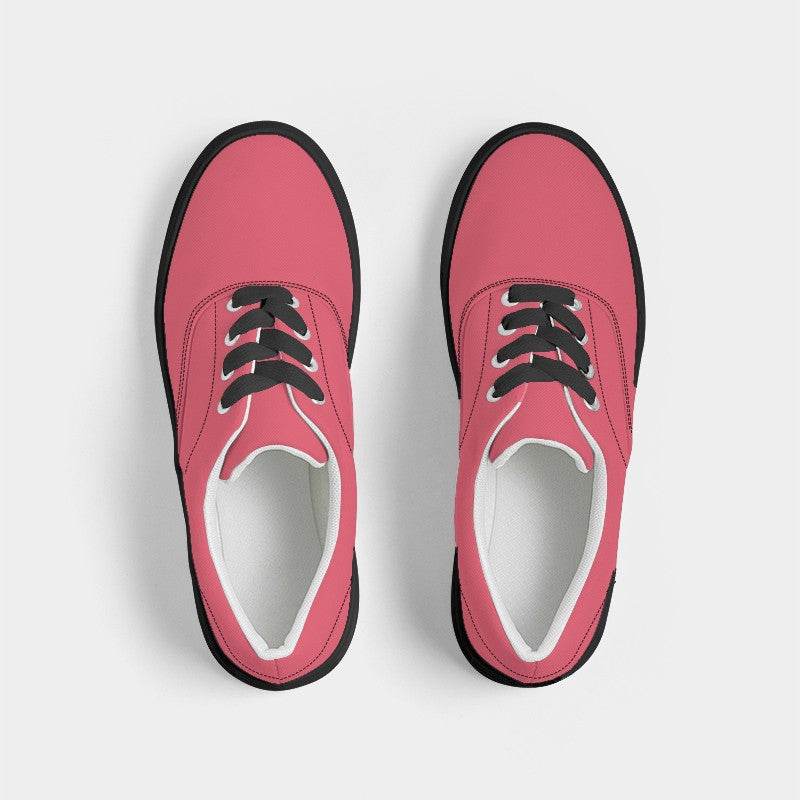 Light Clear Red Men's Canvas Sneakers (RPI2-CL-LI) - Top