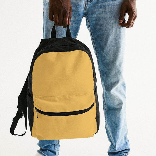 Light Clear Yellow Canvas Backpack (YO1-CL-LI) - Man Holding
