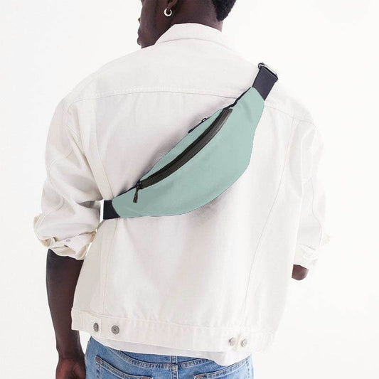 Light Fully-Muted Blue-Green Belt Bag (BG-FM-LI) - Man Back