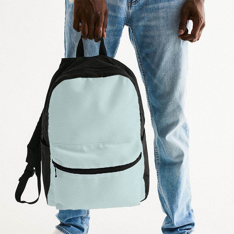 Light Fully-Muted Blue-Green Canvas Backpack (CBG2-FM-LI) - Man Holding