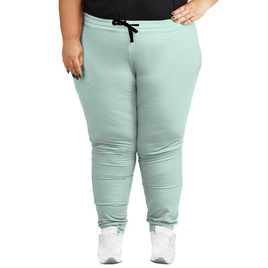 Light Fully-Muted Blue-Green Joggers PLUS (BG-FM-LI) - Woman Front PLUS