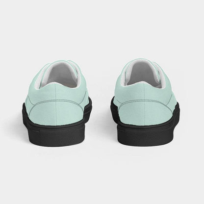 Light Fully-Muted Blue-Green Men's Canvas Sneakers (BG-FM-LI) - Back