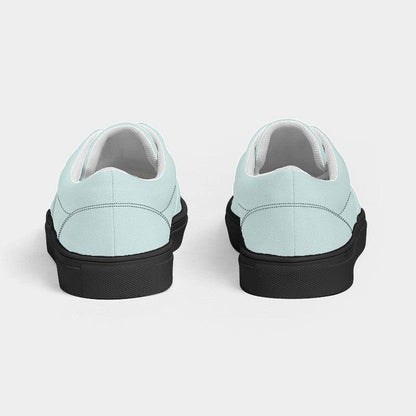 Light Fully-Muted Blue-Green Men's Canvas Sneakers (CBG2-FM-LI) - Back