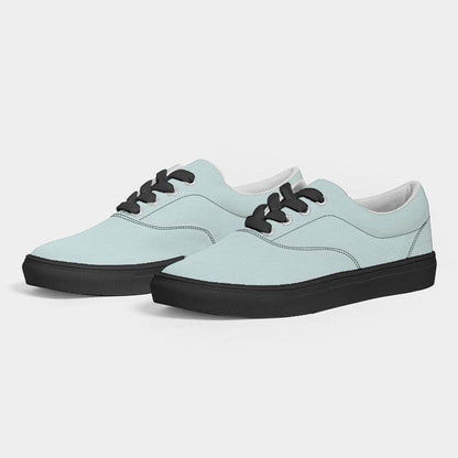 Light Fully-Muted Blue-Green Men's Canvas Sneakers (CBG2-FM-LI) - Side 3