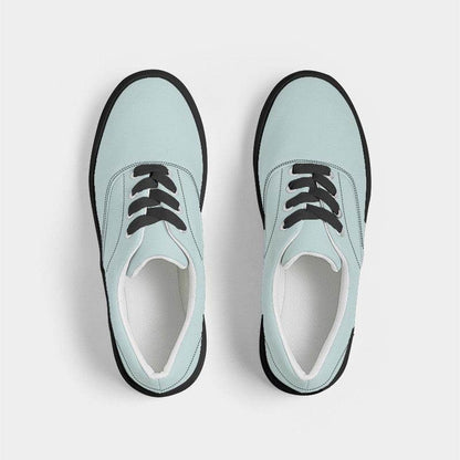 Light Fully-Muted Blue-Green Men's Canvas Sneakers (CBG2-FM-LI) - Top
