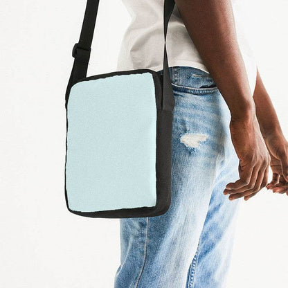 Light Fully-Muted Blue-Green Messenger Pouch (CBG2-FM-LI) - Man Side CloseUp