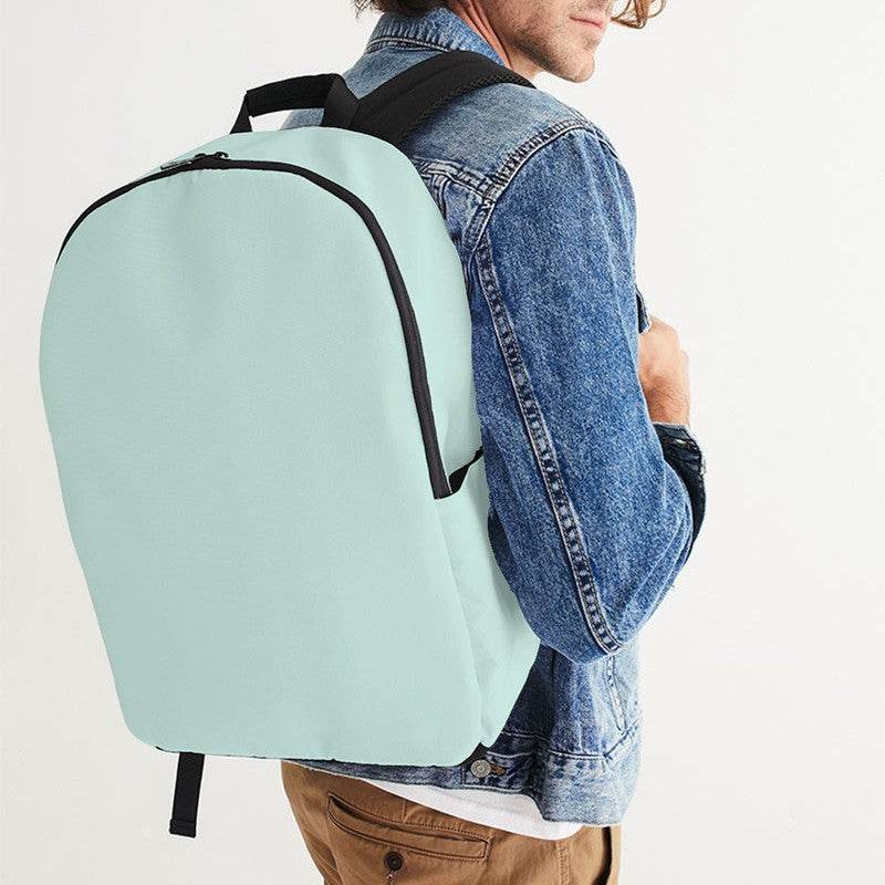 Light Fully-Muted Blue-Green Waterproof Backpack (BG-FM-LI) - Man CloseUp