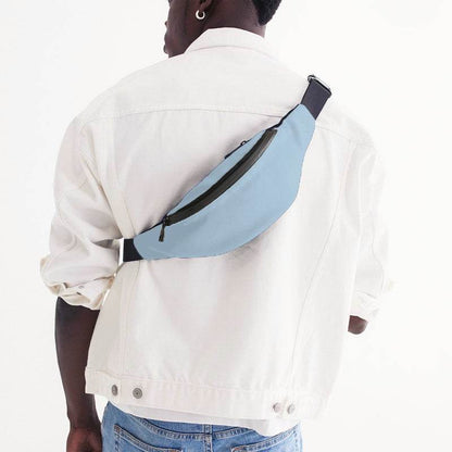 Light Fully-Muted Blue Belt Bag (B-FM-LI) - Man Back