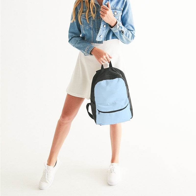 Light Fully-Muted Blue Canvas Backpack (B-FM-LI) - Woman