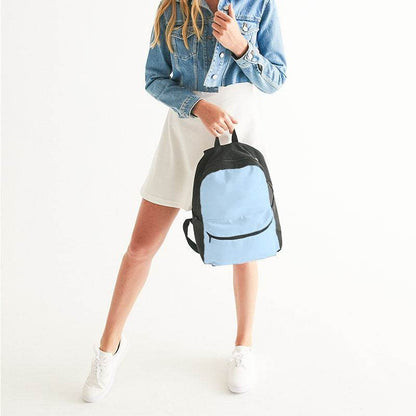 Light Fully-Muted Blue Canvas Backpack (B-FM-LI) - Woman