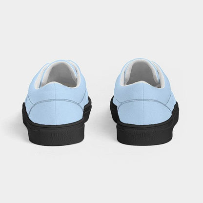 Light Fully-Muted Blue Men's Canvas Sneakers (B-FM-LI) - Back