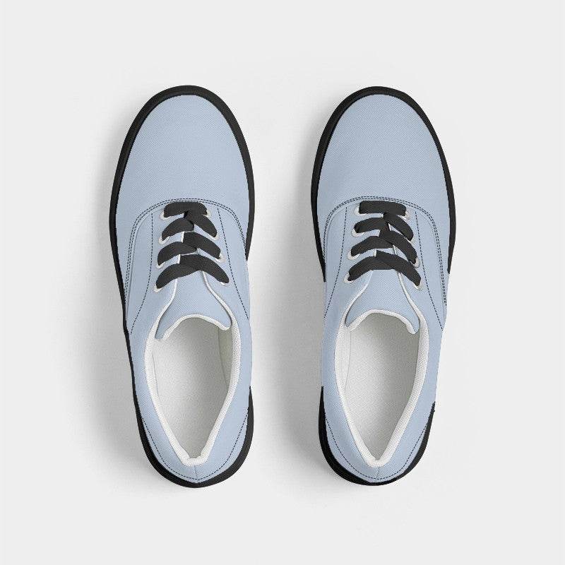 Light Fully-Muted Blue Men's Canvas Sneakers (IB2-FM-LI) - Top