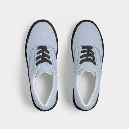 Light Fully-Muted Blue Men's Canvas Sneakers (IB2-FM-LI) - Top
