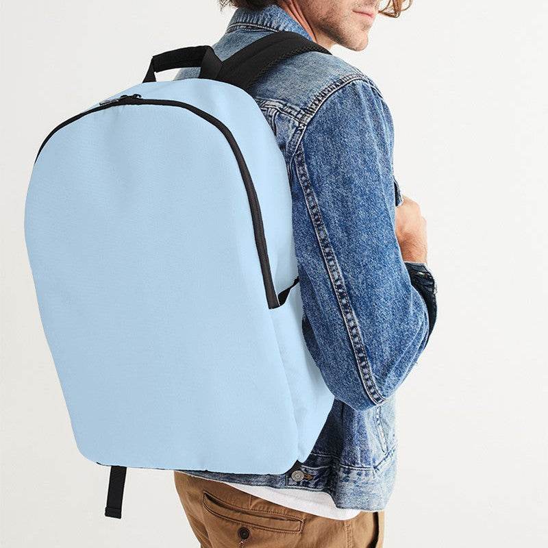 Light Fully-Muted Blue Waterproof Backpack (B-FM-LI) - Man CloseUp