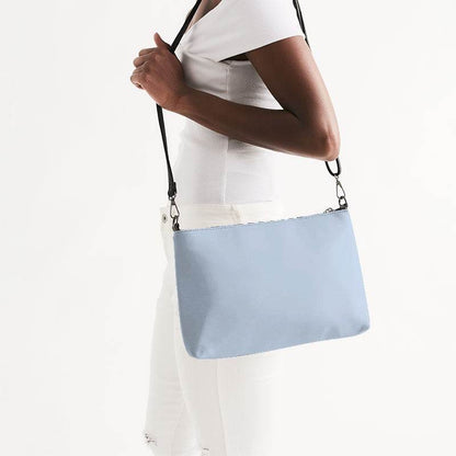 Light Fully-Muted Blue Zip Pouch (IB2-FM-LI) - Side CloseUp