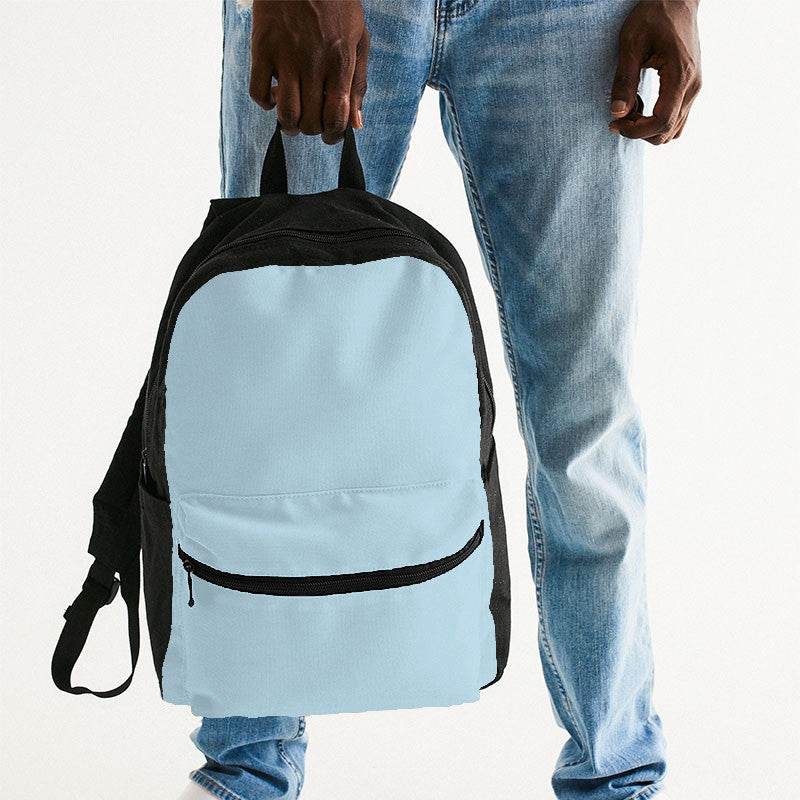 Light Fully-Muted Cyan Canvas Backpack (BC2-FM-LI) - Man Holding
