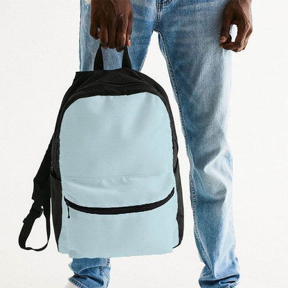 Light Fully-Muted Cyan Canvas Backpack (C-FM-LI) - Man Holding