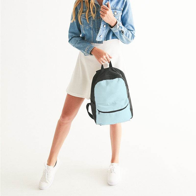 Light Fully-Muted Cyan Canvas Backpack (C-FM-LI) - Woman