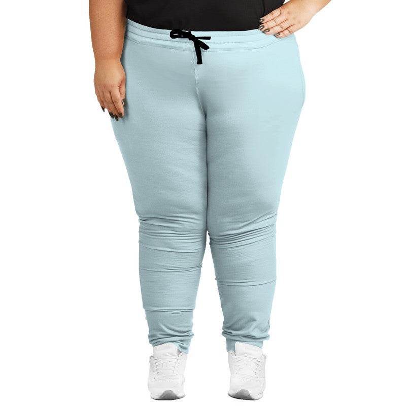 Light Fully-Muted Cyan Joggers PLUS (C-FM-LI) - Woman Front PLUS