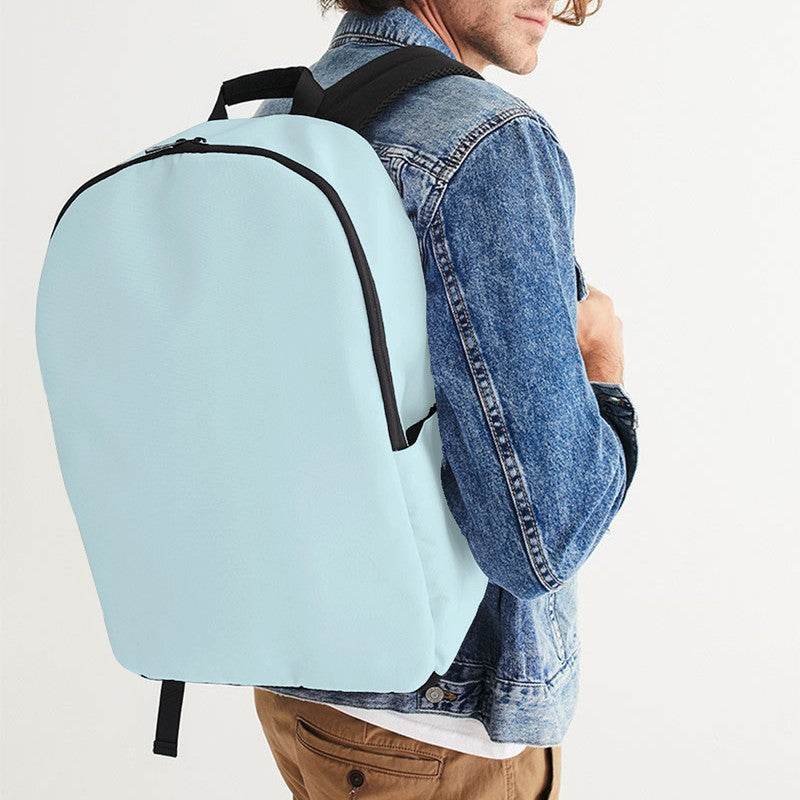 Light Fully-Muted Cyan Waterproof Backpack (C-FM-LI) - Man CloseUp