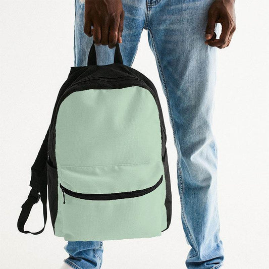 Light Fully-Muted Green Canvas Backpack (G-FM-LI) - Man Holding