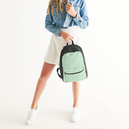 Light Fully-Muted Green Canvas Backpack (G-FM-LI) - Woman