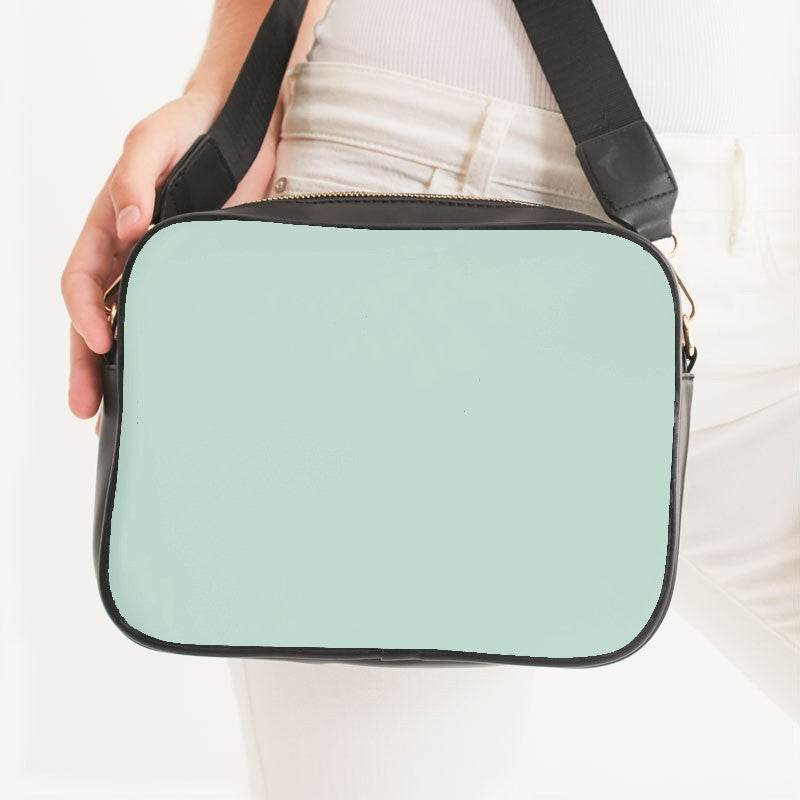 Light Fully-Muted Green Crossbody Bag (BGG2-FM-LI) - Woman Front CloseUp