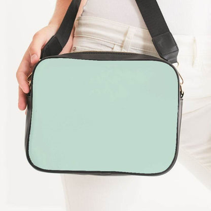 Light Fully-Muted Green Crossbody Bag (BGG2-FM-LI) - Woman Front CloseUp