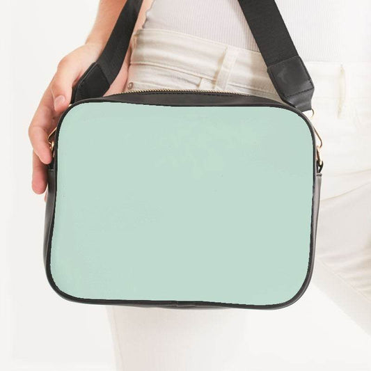 Light Fully-Muted Green Crossbody Bag (BGG2-FM-LI) - Woman Front CloseUp