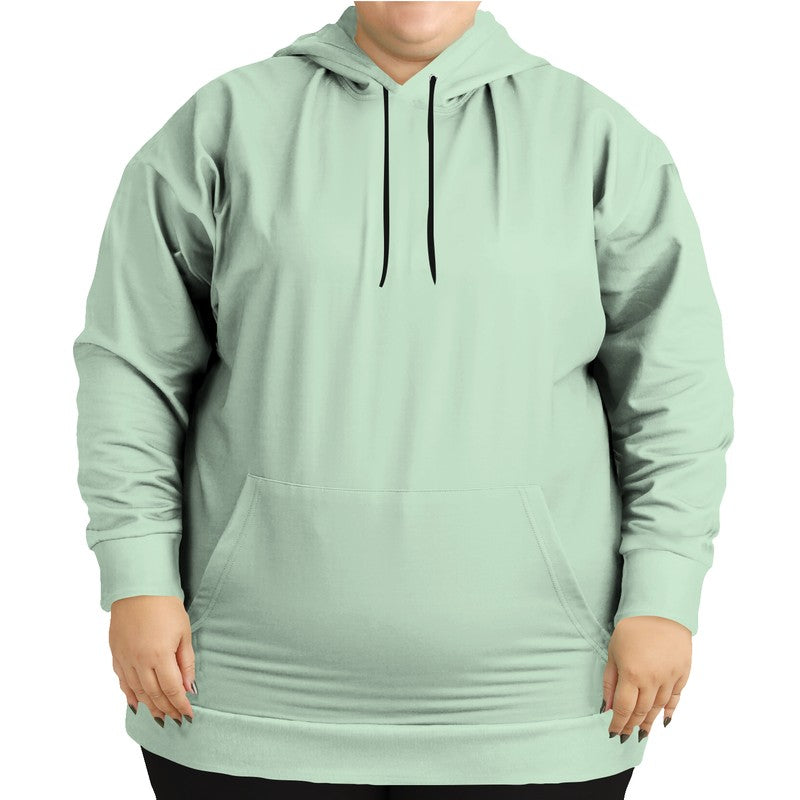 Light Fully-Muted Green Hoodie PLUS (G-FM-LI) - Woman Front PLUS