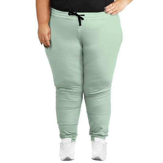 Light Fully-Muted Green Joggers PLUS (G-FM-LI) - Woman Front PLUS